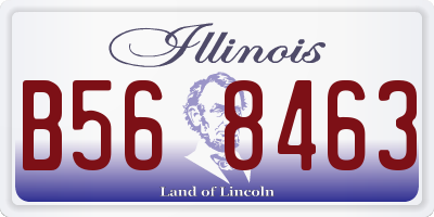 IL license plate B568463