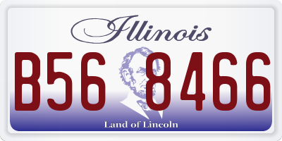 IL license plate B568466