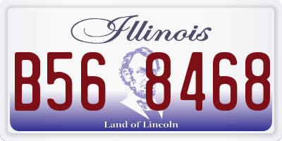 IL license plate B568468