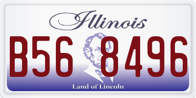 IL license plate B568496