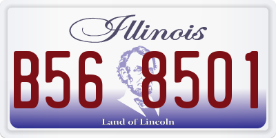 IL license plate B568501