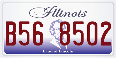 IL license plate B568502