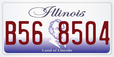 IL license plate B568504
