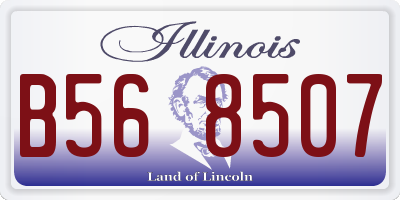 IL license plate B568507