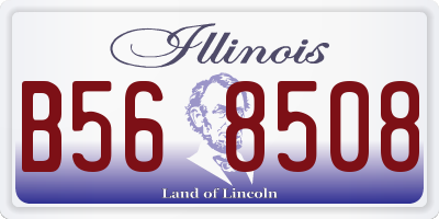 IL license plate B568508