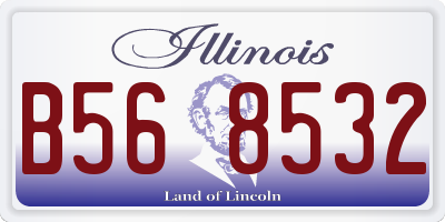 IL license plate B568532