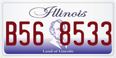 IL license plate B568533