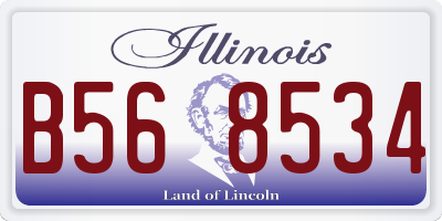 IL license plate B568534