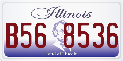 IL license plate B568536