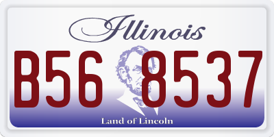 IL license plate B568537