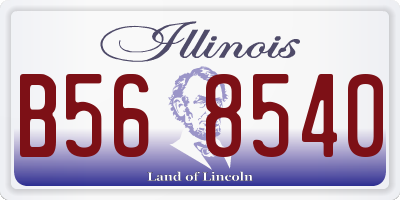 IL license plate B568540