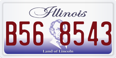 IL license plate B568543
