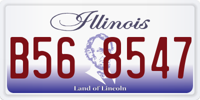 IL license plate B568547