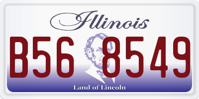 IL license plate B568549