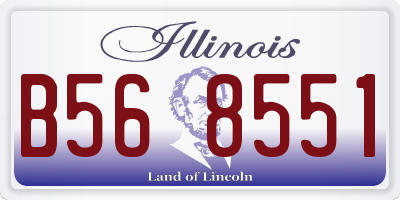 IL license plate B568551