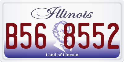IL license plate B568552