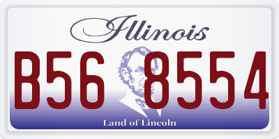 IL license plate B568554