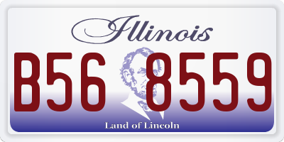 IL license plate B568559