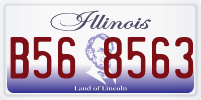IL license plate B568563