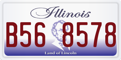 IL license plate B568578