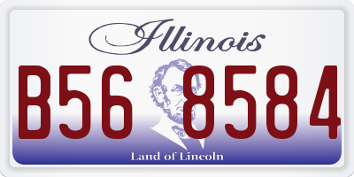 IL license plate B568584
