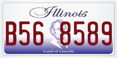 IL license plate B568589