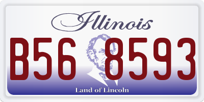 IL license plate B568593