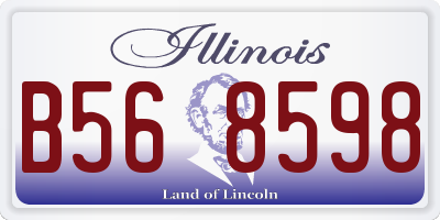 IL license plate B568598