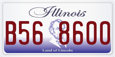 IL license plate B568600
