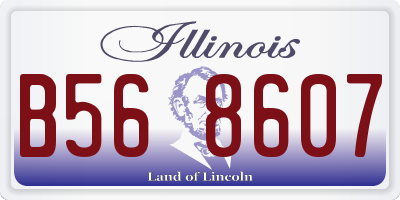 IL license plate B568607