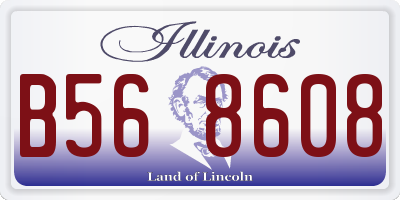 IL license plate B568608