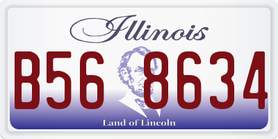 IL license plate B568634