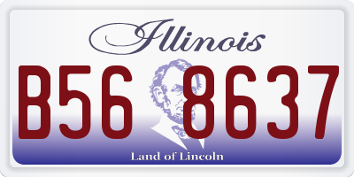 IL license plate B568637