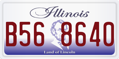 IL license plate B568640