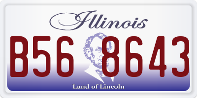 IL license plate B568643
