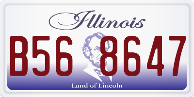 IL license plate B568647
