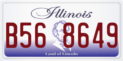 IL license plate B568649