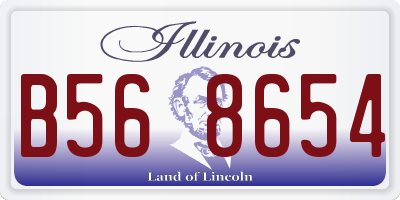 IL license plate B568654