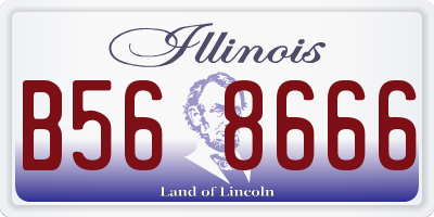 IL license plate B568666