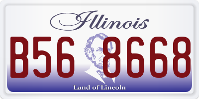 IL license plate B568668