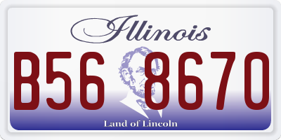 IL license plate B568670