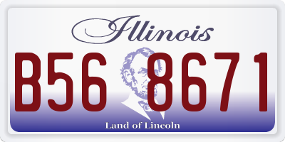 IL license plate B568671