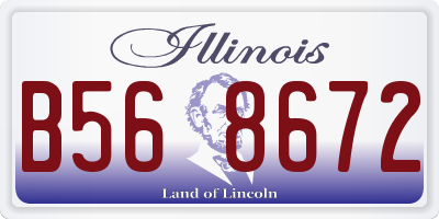 IL license plate B568672