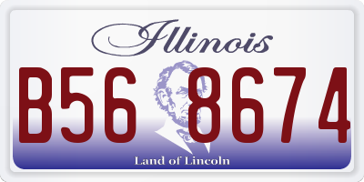 IL license plate B568674