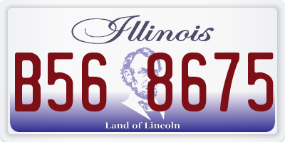 IL license plate B568675