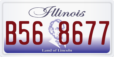 IL license plate B568677