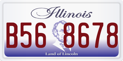 IL license plate B568678