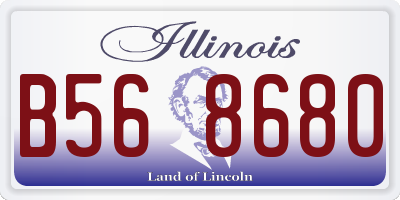 IL license plate B568680