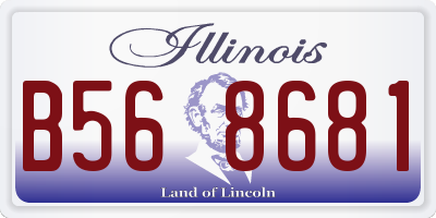 IL license plate B568681