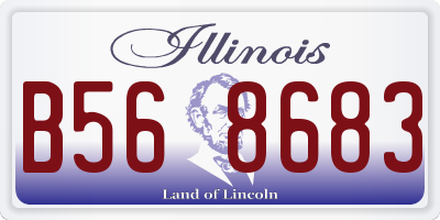 IL license plate B568683